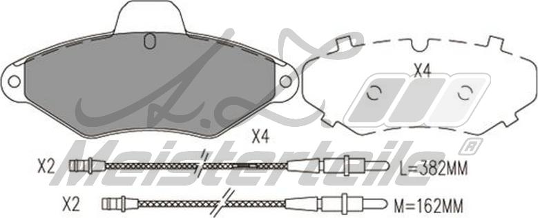 A.Z. Meisterteile AZMT-44-022-1604 - Kit de plaquettes de frein, frein à disque cwaw.fr