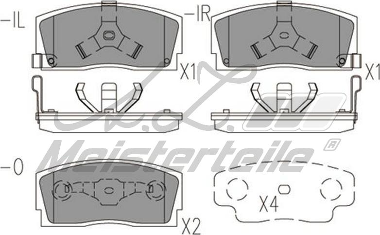 A.Z. Meisterteile AZMT-44-022-1611 - Kit de plaquettes de frein, frein à disque cwaw.fr