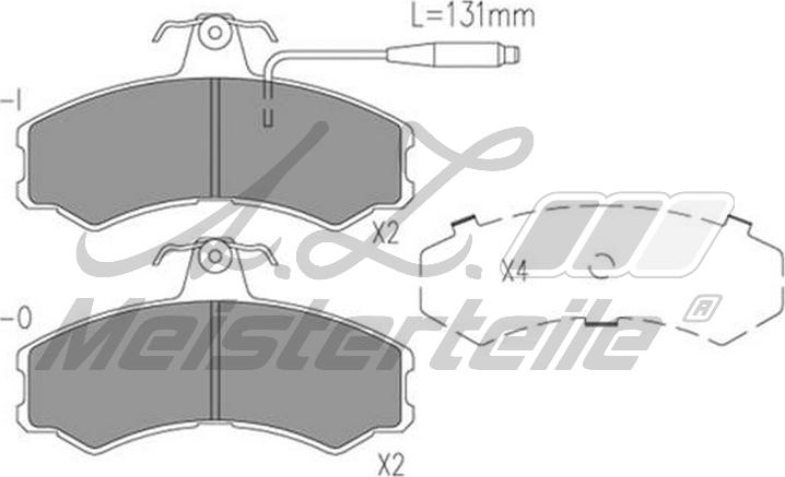 A.Z. Meisterteile AZMT-44-022-1613 - Kit de plaquettes de frein, frein à disque cwaw.fr