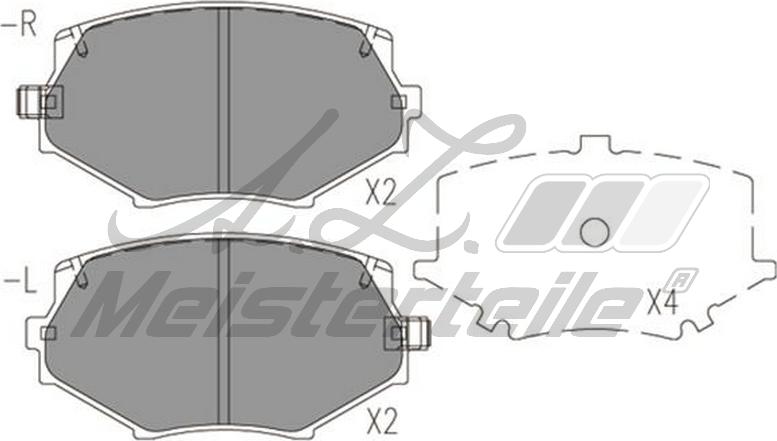 A.Z. Meisterteile AZMT-44-022-1612 - Kit de plaquettes de frein, frein à disque cwaw.fr