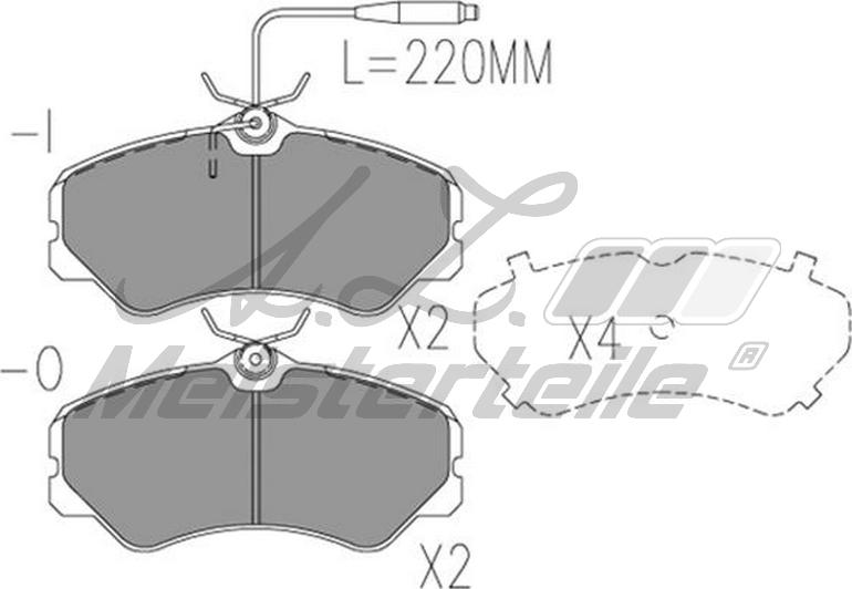 A.Z. Meisterteile AZMT-44-022-1689 - Kit de plaquettes de frein, frein à disque cwaw.fr