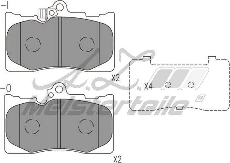 A.Z. Meisterteile AZMT-44-022-1684 - Kit de plaquettes de frein, frein à disque cwaw.fr