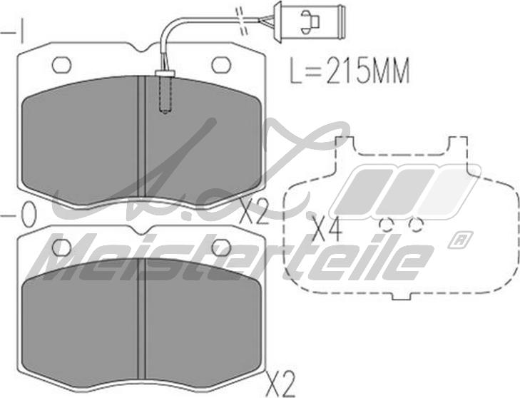 A.Z. Meisterteile AZMT-44-022-1685 - Kit de plaquettes de frein, frein à disque cwaw.fr