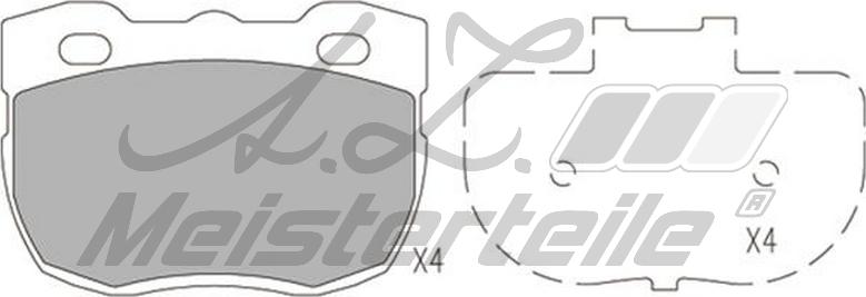 A.Z. Meisterteile AZMT-44-022-1681 - Kit de plaquettes de frein, frein à disque cwaw.fr