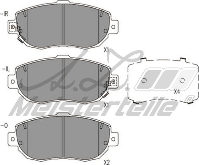 A.Z. Meisterteile AZMT-44-022-1683 - Kit de plaquettes de frein, frein à disque cwaw.fr