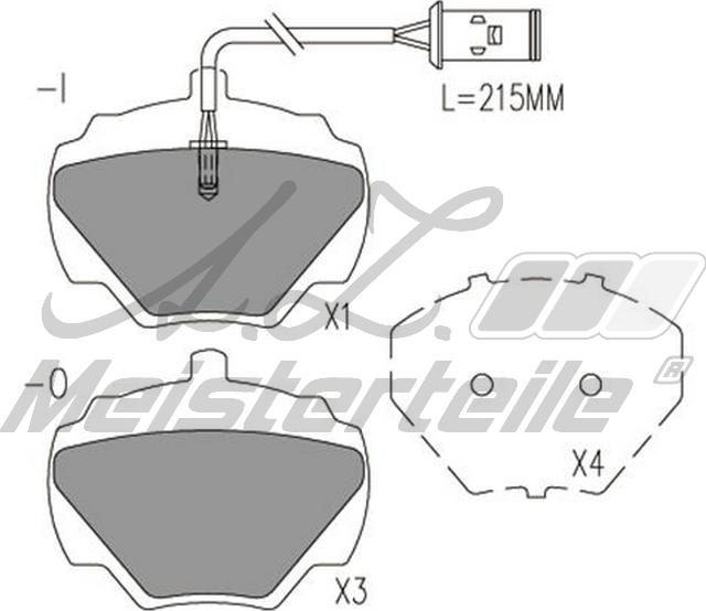 A.Z. Meisterteile AZMT-44-022-1682 - Kit de plaquettes de frein, frein à disque cwaw.fr