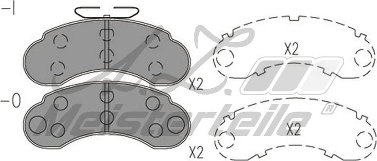 A.Z. Meisterteile AZMT-44-022-1622 - Kit de plaquettes de frein, frein à disque cwaw.fr