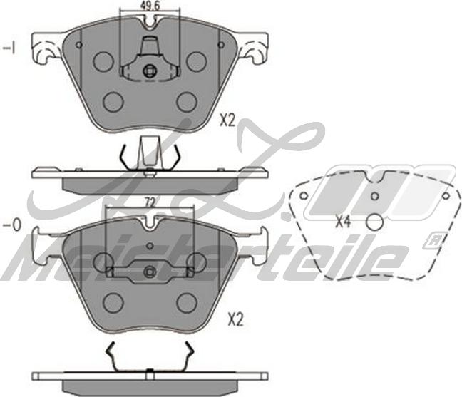 A.Z. Meisterteile AZMT-44-022-1670 - Kit de plaquettes de frein, frein à disque cwaw.fr