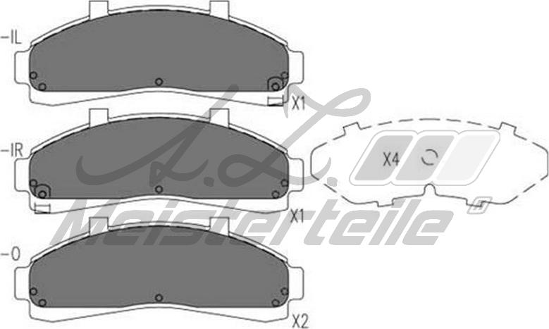 A.Z. Meisterteile AZMT-44-022-1677 - Kit de plaquettes de frein, frein à disque cwaw.fr