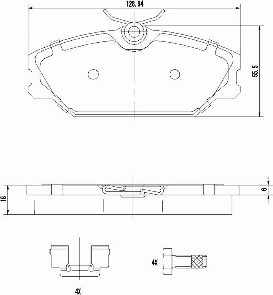 A.Z. Meisterteile AZMT-44-022-1092 - Kit de plaquettes de frein, frein à disque cwaw.fr