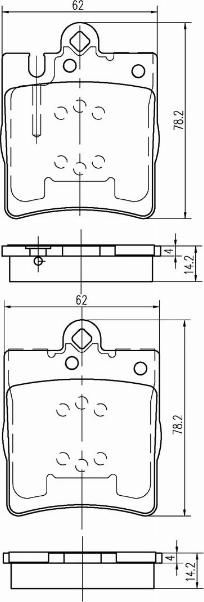 A.Z. Meisterteile AZMT-44-022-1058 - Kit de plaquettes de frein, frein à disque cwaw.fr