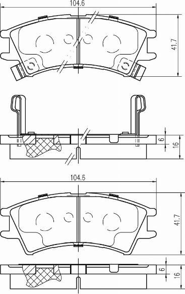 A.Z. Meisterteile AZMT-44-022-1061 - Kit de plaquettes de frein, frein à disque cwaw.fr