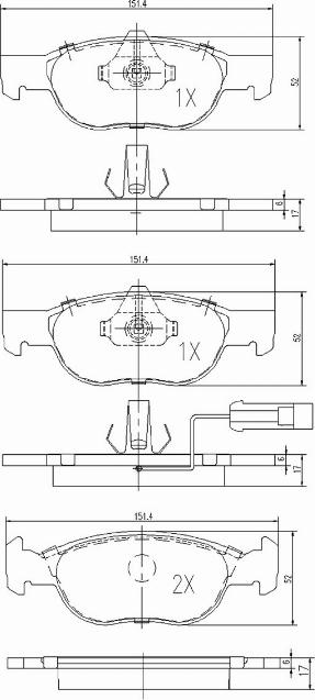 A.Z. Meisterteile AZMT-44-022-1008 - Kit de plaquettes de frein, frein à disque cwaw.fr