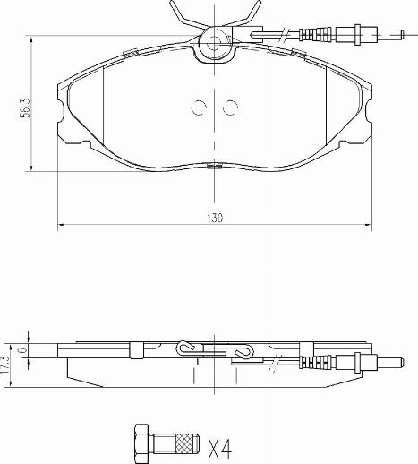 A.Z. Meisterteile AZMT-44-022-1014 - Kit de plaquettes de frein, frein à disque cwaw.fr