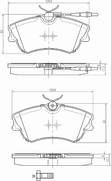 A.Z. Meisterteile AZMT-44-022-1036 - Kit de plaquettes de frein, frein à disque cwaw.fr