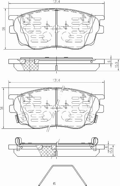 A.Z. Meisterteile AZMT-44-022-1198 - Kit de plaquettes de frein, frein à disque cwaw.fr