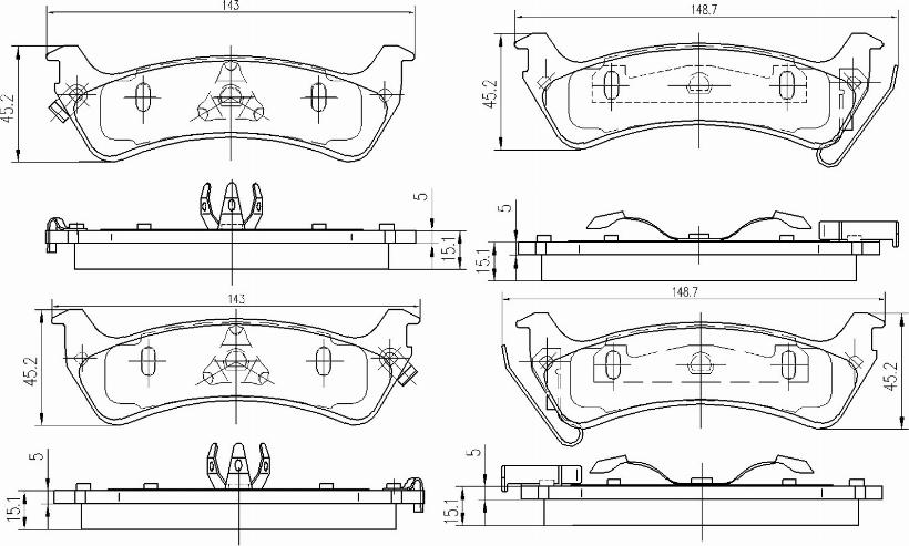 A.Z. Meisterteile AZMT-44-022-1145 - Kit de plaquettes de frein, frein à disque cwaw.fr