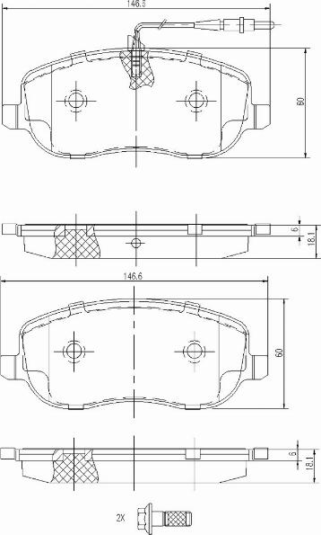 A.Z. Meisterteile AZMT-44-022-1147 - Kit de plaquettes de frein, frein à disque cwaw.fr