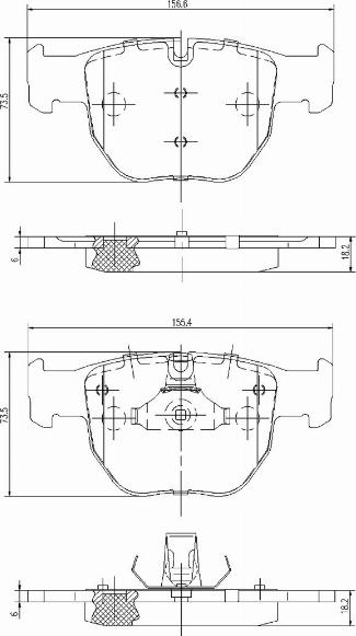 A.Z. Meisterteile AZMT-44-022-1157 - Kit de plaquettes de frein, frein à disque cwaw.fr