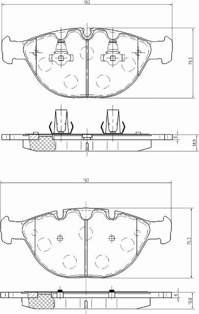 A.Z. Meisterteile AZMT-44-022-1169 - Kit de plaquettes de frein, frein à disque cwaw.fr