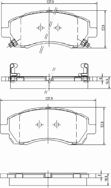 A.Z. Meisterteile AZMT-44-022-1165 - Kit de plaquettes de frein, frein à disque cwaw.fr