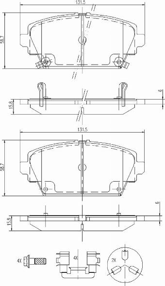 A.Z. Meisterteile AZMT-44-022-1101 - Kit de plaquettes de frein, frein à disque cwaw.fr