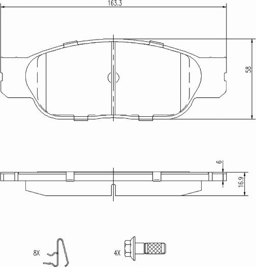 A.Z. Meisterteile AZMT-44-022-1122 - Kit de plaquettes de frein, frein à disque cwaw.fr