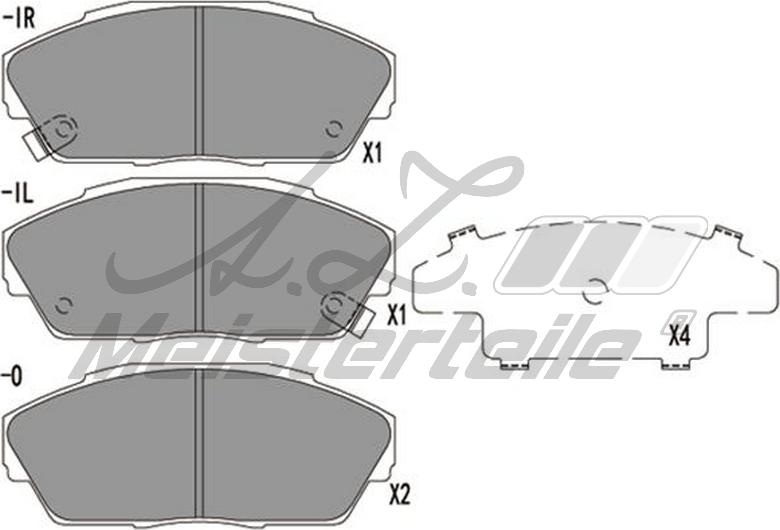 A.Z. Meisterteile AZMT-44-022-1856 - Kit de plaquettes de frein, frein à disque cwaw.fr