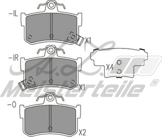 A.Z. Meisterteile AZMT-44-022-1853 - Kit de plaquettes de frein, frein à disque cwaw.fr