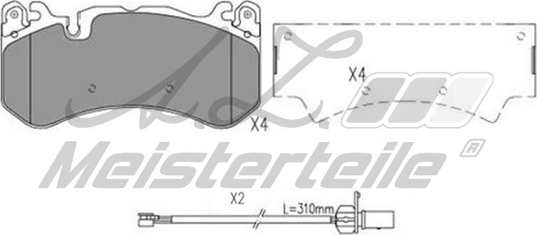 A.Z. Meisterteile AZMT-44-022-1868 - Kit de plaquettes de frein, frein à disque cwaw.fr