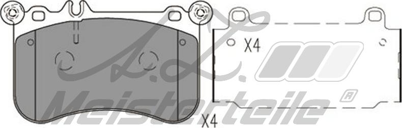 A.Z. Meisterteile AZMT-44-022-1862 - Kit de plaquettes de frein, frein à disque cwaw.fr