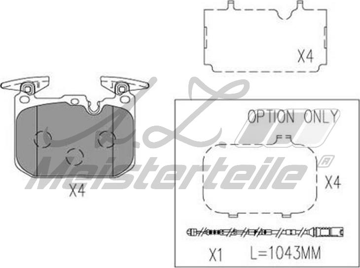 A.Z. Meisterteile AZMT-44-022-1805 - Kit de plaquettes de frein, frein à disque cwaw.fr