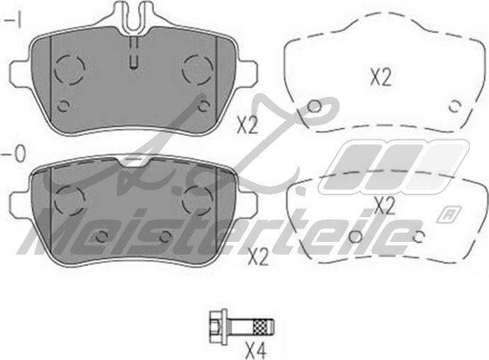 A.Z. Meisterteile AZMT-44-022-1800 - Kit de plaquettes de frein, frein à disque cwaw.fr