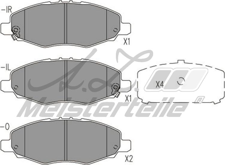 A.Z. Meisterteile AZMT-44-022-1801 - Kit de plaquettes de frein, frein à disque cwaw.fr