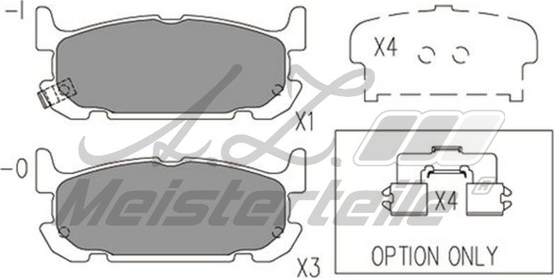 A.Z. Meisterteile AZMT-44-022-1815 - Kit de plaquettes de frein, frein à disque cwaw.fr