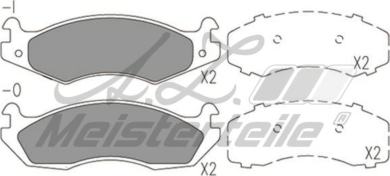 A.Z. Meisterteile AZMT-44-022-1816 - Kit de plaquettes de frein, frein à disque cwaw.fr