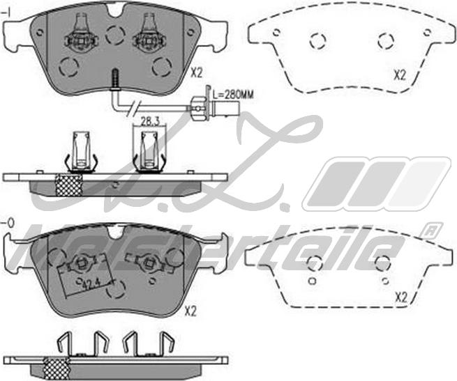 A.Z. Meisterteile AZMT-44-022-1820 - Kit de plaquettes de frein, frein à disque cwaw.fr