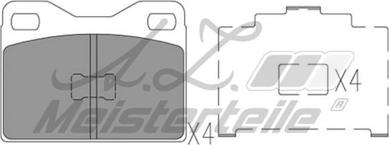 A.Z. Meisterteile AZMT-44-022-1877 - Kit de plaquettes de frein, frein à disque cwaw.fr