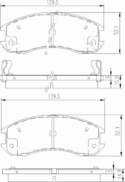 A.Z. Meisterteile AZMT-44-022-1365 - Kit de plaquettes de frein, frein à disque cwaw.fr