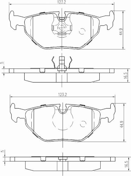 A.Z. Meisterteile AZMT-44-022-1366 - Kit de plaquettes de frein, frein à disque cwaw.fr