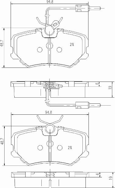 A.Z. Meisterteile AZMT-44-022-1360 - Kit de plaquettes de frein, frein à disque cwaw.fr