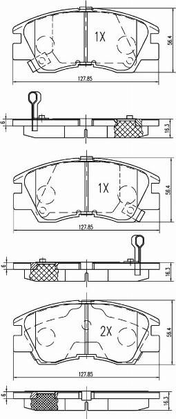 A.Z. Meisterteile AZMT-44-022-1362 - Kit de plaquettes de frein, frein à disque cwaw.fr