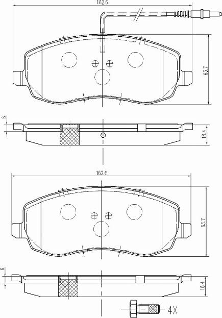 A.Z. Meisterteile AZMT-44-022-1317 - Kit de plaquettes de frein, frein à disque cwaw.fr