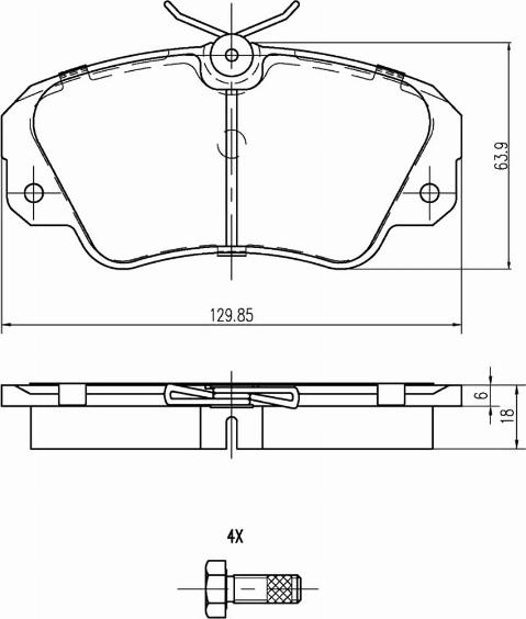 A.Z. Meisterteile AZMT-44-022-1383 - Kit de plaquettes de frein, frein à disque cwaw.fr