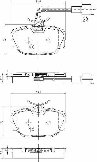 A.Z. Meisterteile AZMT-44-022-1379 - Kit de plaquettes de frein, frein à disque cwaw.fr