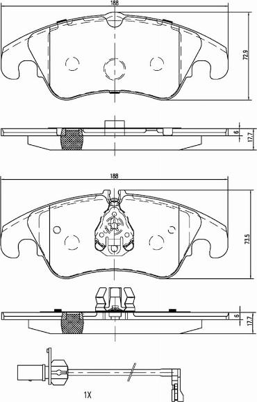 A.Z. Meisterteile AZMT-44-022-1296 - Kit de plaquettes de frein, frein à disque cwaw.fr