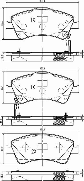 A.Z. Meisterteile AZMT-44-022-1298 - Kit de plaquettes de frein, frein à disque cwaw.fr