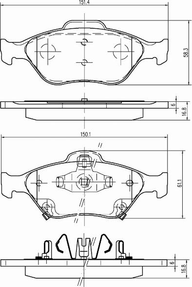 A.Z. Meisterteile AZMT-44-022-1242 - Kit de plaquettes de frein, frein à disque cwaw.fr