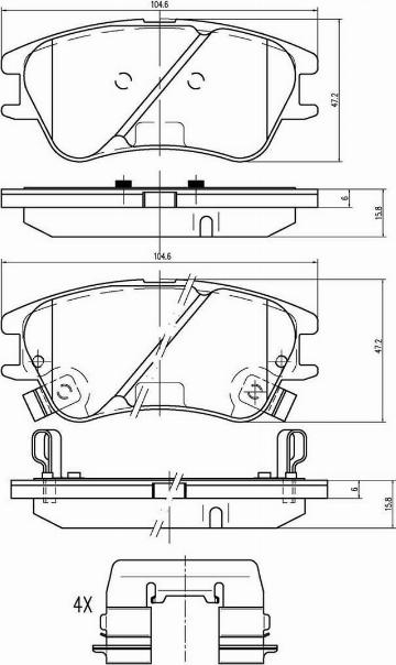 A.Z. Meisterteile AZMT-44-022-1262 - Kit de plaquettes de frein, frein à disque cwaw.fr