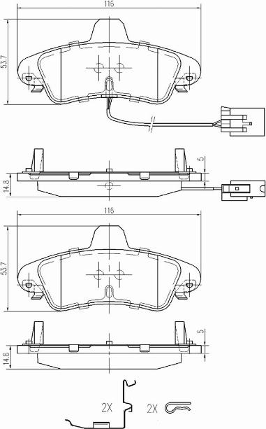 A.Z. Meisterteile AZMT-44-022-1214 - Kit de plaquettes de frein, frein à disque cwaw.fr